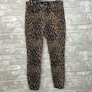 Express Leopard High Rise Ankle Legging Jeans